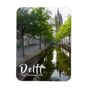 Delft Canal & Oude Kerk Magnet
