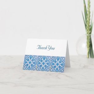 Delft Cornflores Vintag Art Dankeschön Karte