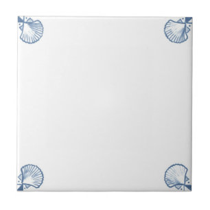 Delft-Feld-Fliese mit Muschel-Ecken Fliese