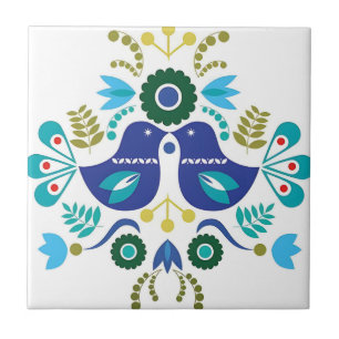 Delft Fliesen Reproduktionen bunte Vögel