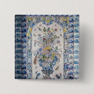 Delft-Fliesenplatte vom Badezimmer Button