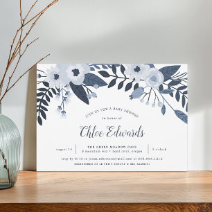 Delft Floral Einladung der Babydusche