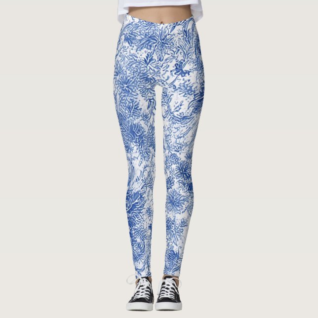Delft Floral Tapestes - Leggings (Vorderseite)