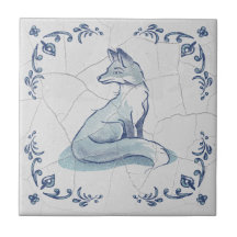 Delft-Fuchs-Keramikfliese