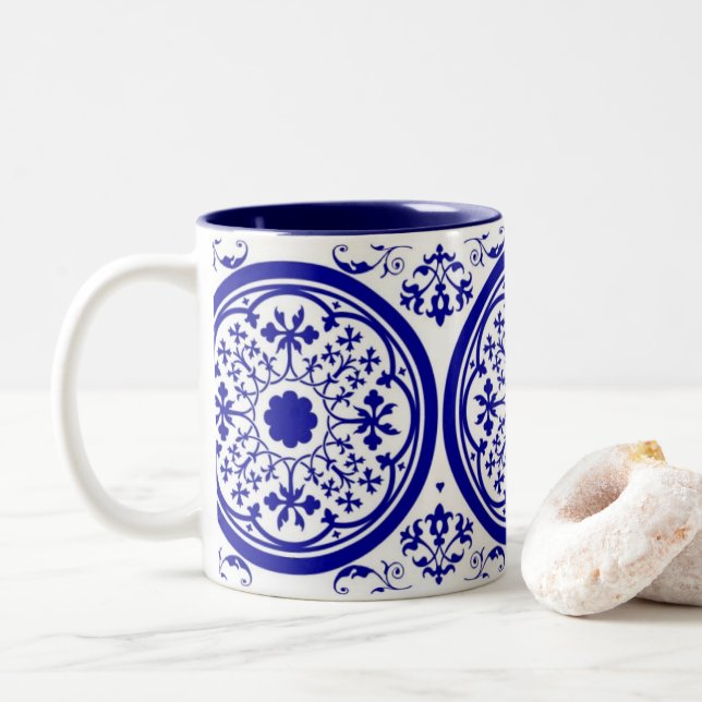 Delft Inspiriert Art Coffee Tasse (Mit Donut)