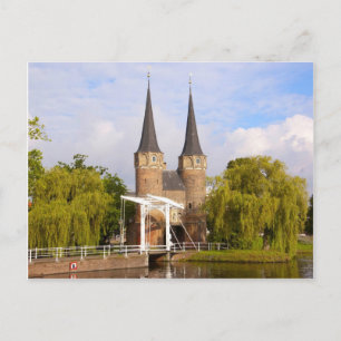 Delft, Kanäle und Gateway Postkarte