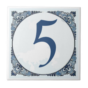 Delft Look #5 Tile, Hausnummern, Änderungsnummer Fliese
