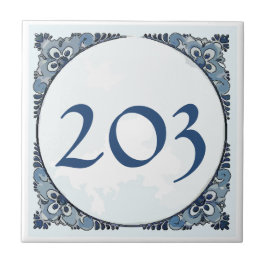 Delft look Tile, House Numbers, Change number Fliese