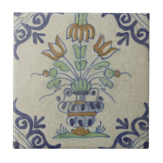 Delft Tile Antique Keramik Blume Pot Fliese