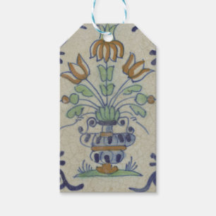 Delft Tile Antique Keramik Blume Pot Geschenkanhänger