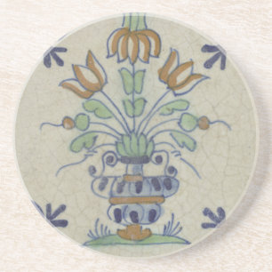 Delft Tile Antique Keramik Blume Pot Getränkeuntersetzer