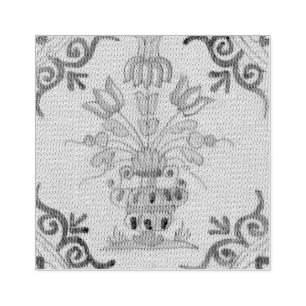 Delft Tile Antique Keramik Blume Pot Gummistempel