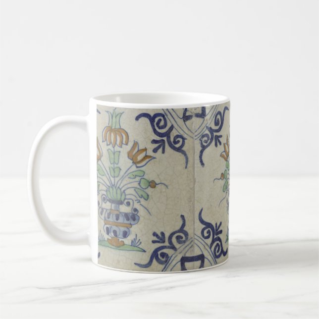 Delft Tile Antique Keramik Blume Pot Kaffeetasse (Links)