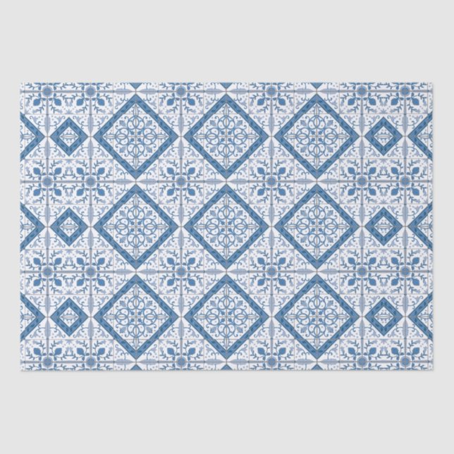 Delft Tile Pattern Seidenpapier (Vorderseite)