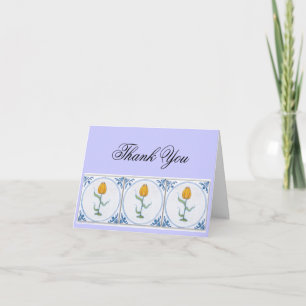 Delft-Tulpen-Kachel-Kunst Dankeskarte