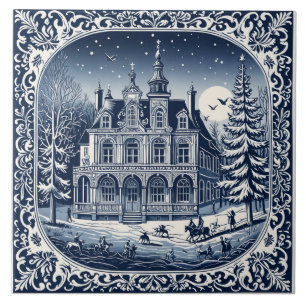Delft Winter/Weihnachten 2 Fliese