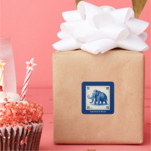 Delft Wooly Mammoth Quadratischer Aufkleber