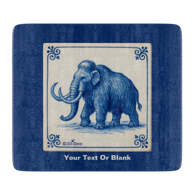 Delft Wooly Mammoth Schneidebrett (Vorderseite)