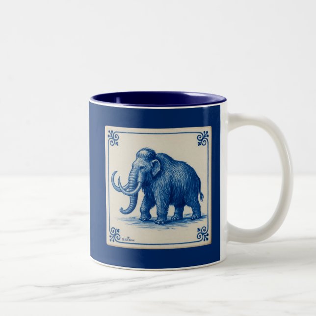 Delft Wooly Mammoth Zweifarbige Tasse (Rechts)