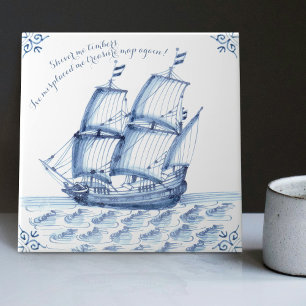 Delfter Blau Niederländischer Stil Fregatte Schoon Fliese