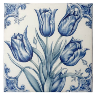 Delfter Blaue Kachel und Weiße Fliese