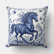 Delfter Delftware-Stil Friesenhengst auf einer Wie