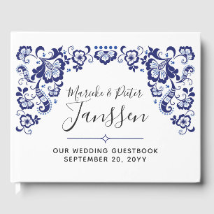 Delfts Blauw Delft Blue Dutch Wedding Keepake Gästebuch