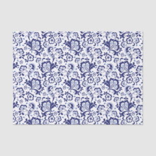 Delfts Blauw Delft Blue Floral Dutch Wedding Seidenpapier