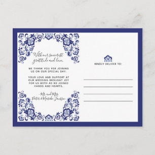 Delfts Blauw   Delft Blue Vielen Dank Single Foto Postkarte