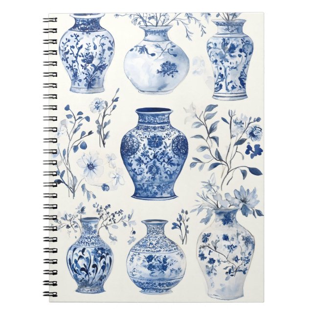 Delftware-Vasen, gekennzeichnet durch ihre klassis Notizblock (Vorderseite)