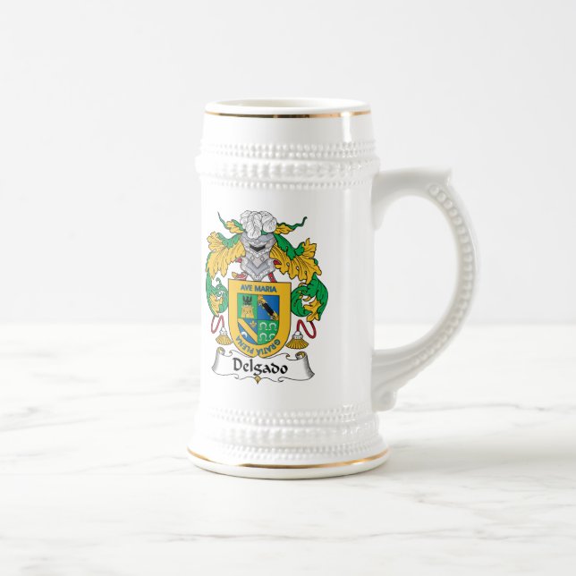 Delgado Familienwappen Bierglas (Rechts)