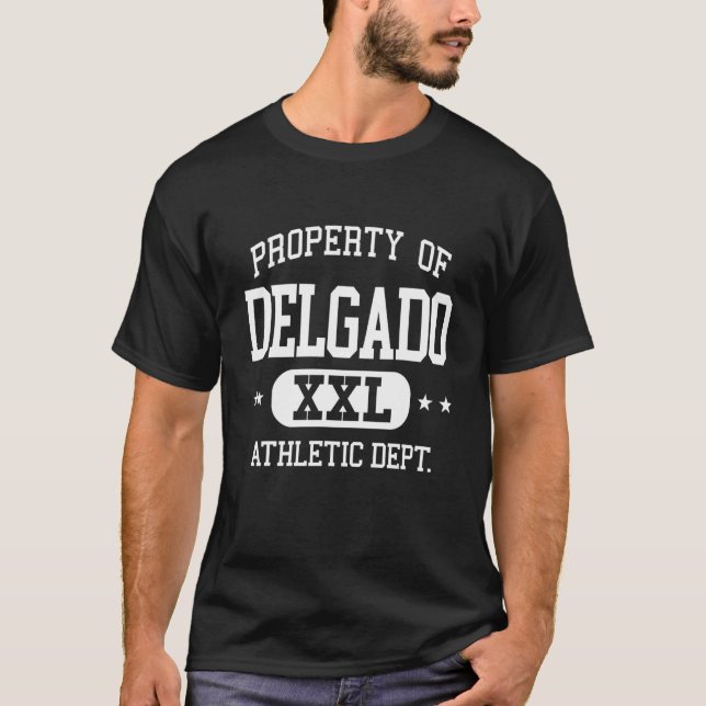 Delgado Retro Athletic Property T-Shirt (Vorderseite)
