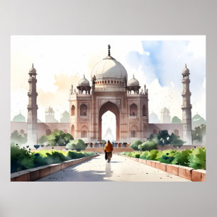Delhi-Aquarell-Kunst Poster