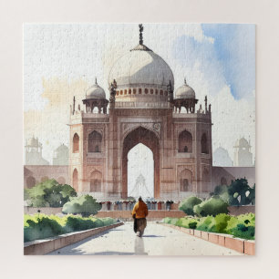Delhi Aquarellkunst Puzzle