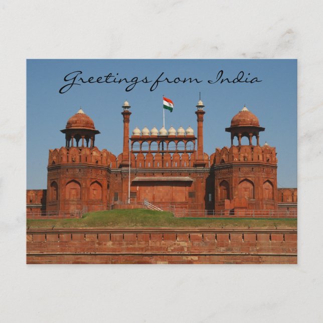 Delhi-Fort Postkarte (Vorderseite)