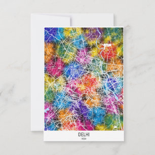 Delhi India City Map Dankeskarte