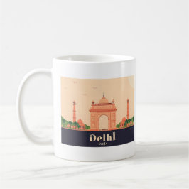 Delhi India Pastel Travel Design Kaffeetasse