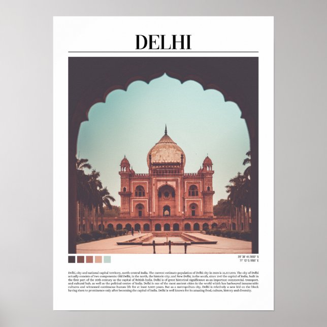Delhi - Indien Poster (Vorne)