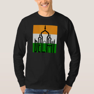 Delhi Indien Silhouette Taj Mahal Souvenir Indien T-Shirt