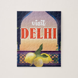 Delhi Vintage-Reise-Druck. Puzzle