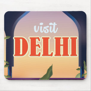 Delhi Vintage Travel Print. Mousepad