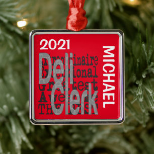 Deli Clerk Extraordinaire CUSTOM Ornament Aus Metall