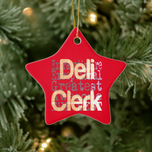 Deli Clerk Extraordinaire Keramik Ornament
