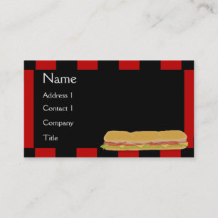 Deli Hoagie Business Card Visitenkarte