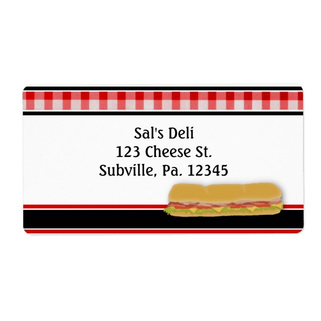 Deli Product Label Business Label (Vorne)