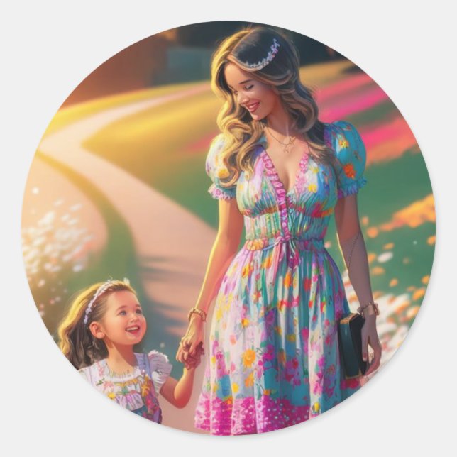 Delicado recuerdo runder aufkleber (Vorderseite)