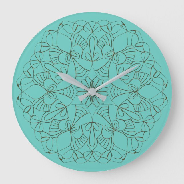 Delicate Arabesque Large Clock Große Wanduhr (Vorderseite)