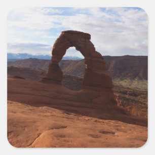 Delicate Arch I im Arches-Nationalpark Quadratischer Aufkleber