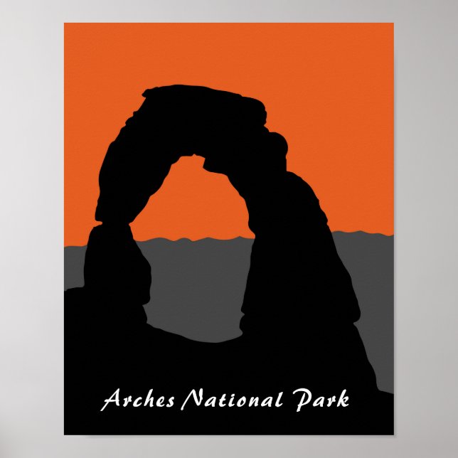 Delicate Arch in Arches National Park - Utah, USA Poster (Vorne)