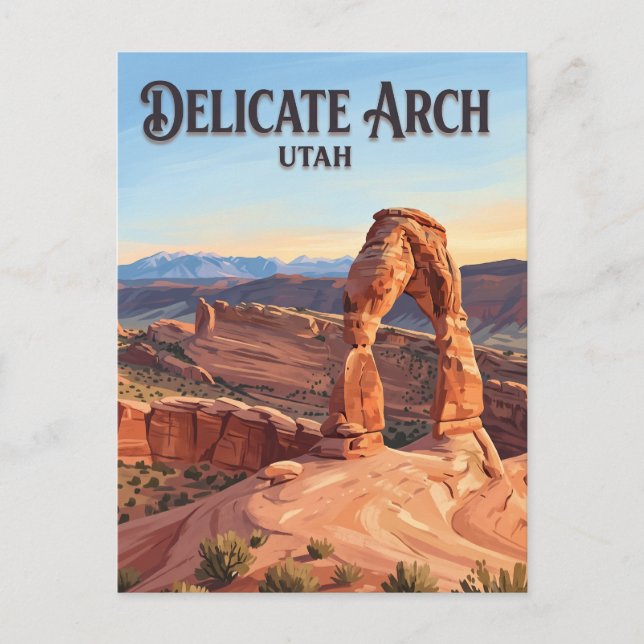 Delicate Arch Moab Utah Postkarte (Vorderseite)